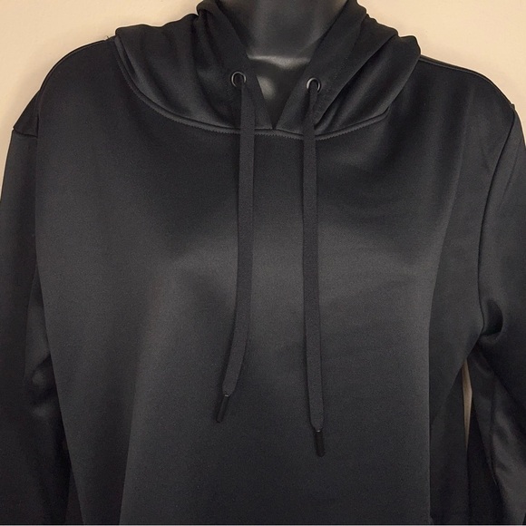NEW MONDETTA BLACK PULLOVER HOODIE FRONT POCKET SOFT COMFORTABLE - Picture 2 of 14